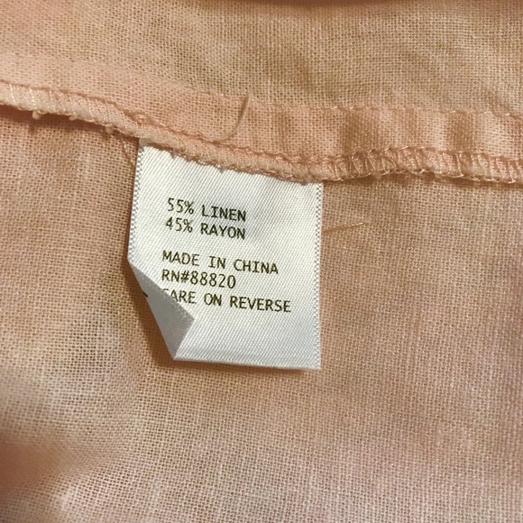 💵5 for $25💵 Ava Christine Light Pink Linen Tunic - Picture 4 of 4